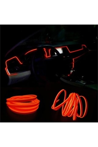2 Metre Araç Içi Kırmızı Torpido Led Göğüs Ipi Işıklı Neon Torpido 12v Kırmızı Neon