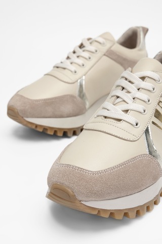 Valmenti Kadın Bej Hakiki Deri Sneakers & Spor Ayakkabı 923 V-101 Bn Ayk Sk23/24 Bej