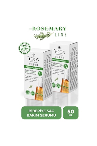 Yoon 2'li Set Saç Dökülme Karşıtı, Hızlı Saç Uzatma, Saç & Saç Derisi Serumu 2x50ml