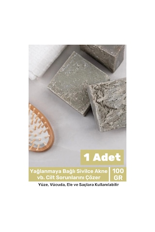 Lüks %100 Doğal Güzel Kokulu El Yüz Saç Vücut Cilt Orijinal Bitkisel Termal Kil Sabunu 100g - 1 Adet