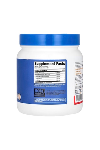 Nutricost Arginine Akg 2:1 Hcl Nitrate Nitric Oxid Complex Fruit Punch 474 G