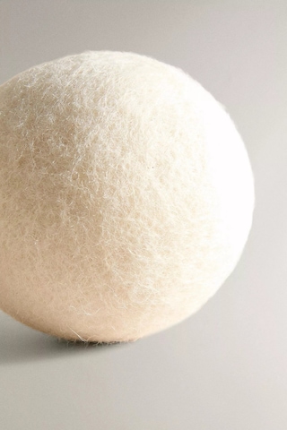 Reyo 3'lü Çamaşır Yün Kurutma Topu + %100 Saf Limon Esansı Hediye - Doğal Ve Çevre Dostu Açık Bej