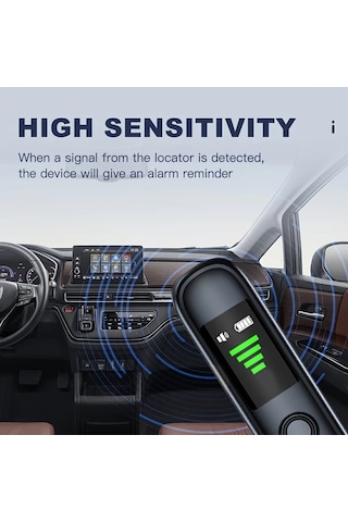 Honeybeeshop Siyah Covert Kameralı Bulucu Anti Spy Rf Sinyal Tarama Cihazı Gps Takip Kablosuz Şarj Taşınabilir