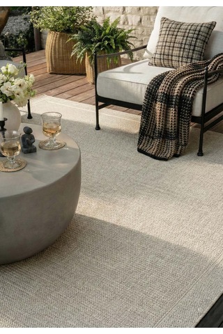 Minimalist Krem Beyaz Sisal Halı - Fm02w