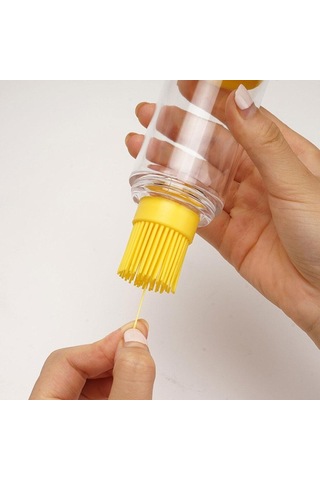 Homyl 2'si 1 Arada Dağıtıcı Silikon Yağı Fırça Şişesi Sarı