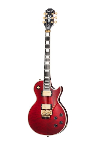 Epiphone Alex Lifeson Les Paul Custom Axcess Elektro Gitar Ruby