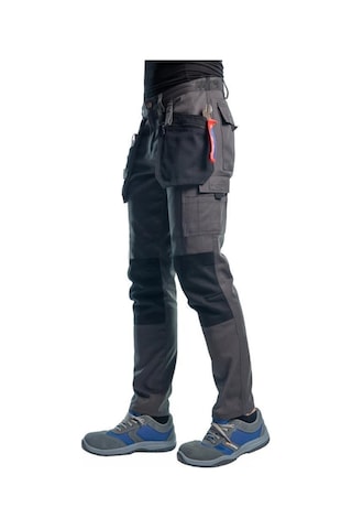 Şensel, Çok Cepli İş Pantolonu, Gri-Siyah -54E2850-