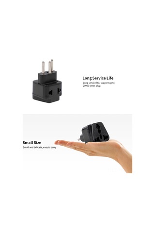 Yunboo Siyah İçyapı Oval İsviçre Çevirici Prizi - 5 Lüniversal Delikli Çevirici Soket 250v, 10/16a 250V 16A