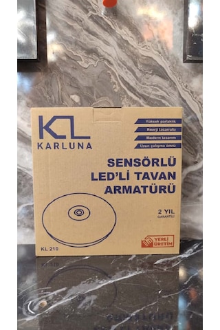 12 Watt Ledli Sensörlü Tavan Armatürü Beyaz Işık 6500k Beyaz