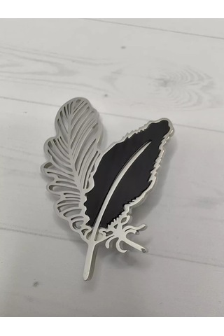 Re Chic Sh "şairin Tüyü" Broşu 228789497 Gri