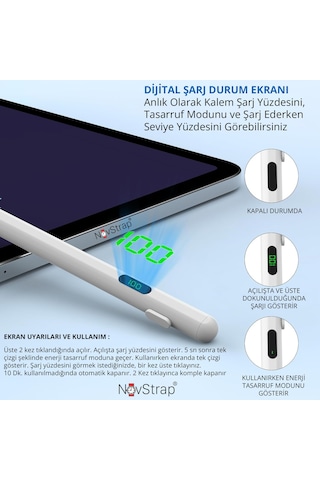 Novstrap Samsung Galaxy Tab A9 Sm-x110 A9 Plus Sm-x210 İle Uyumlu Dijital Ekranlı Dokunmatik Tablet Kalemi