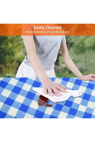 Padalink Vinil Piknik Masa Ve Bank Kılıfı Seti, Esnek Kenar, Kamp Ve Bahçe İçin, 1 Masa + 2 Bank Kılıfı