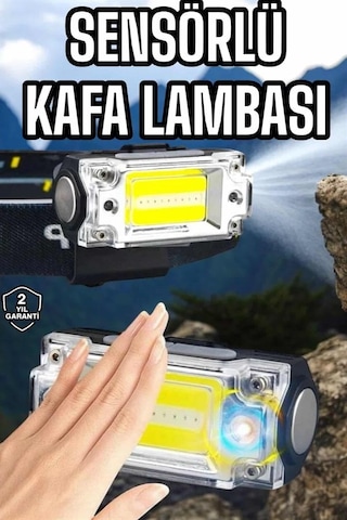 Şarjlı Kafa Feneri Suya Dayanıklı Ayarlanabilir Kamp Feneri Çoklu Renk