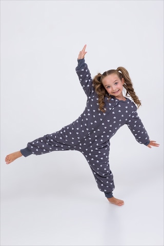 Kız Erkek Çocuk Kalın Elyaf Dolgulu Premium Kalite 2.5 Tog Desenli Uyku Tulumu Antrasit - Gri