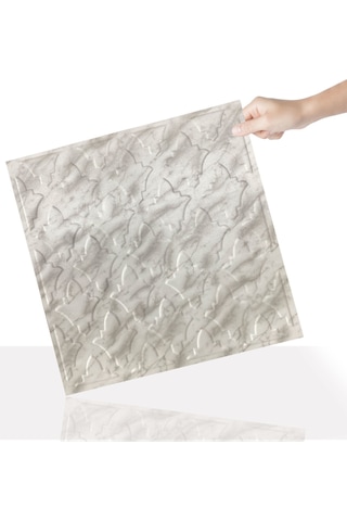 3 Boyutlu Duvar Paneli Kabartmalı Salon Desen Pvc 41x41 Cm/ 6 Adet /1 M² Mermer