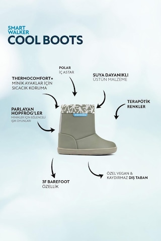 Smart Walker Cool Boots Haki Barefoot Çocuk Bot-süper Mat Haki