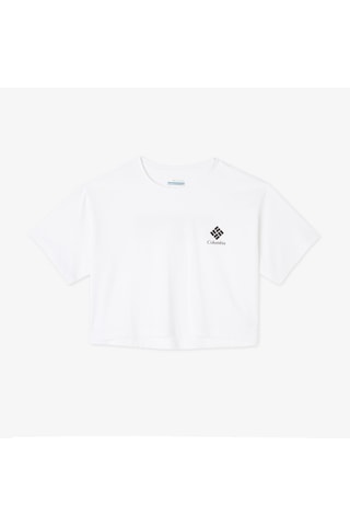 Columbia Csc Framed Halftone Kadın Beyaz Günlük T-shirt - Cs0317 Beyaz