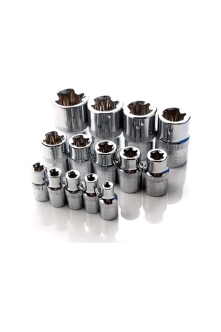 Cbtx 14 Adet/takım E-tipi 6 Köşeli Erik Çiçeği Soket Kombinasyonu Araba Tamir Takımı Aracı Kutu Rengi Rastgele Teslimat