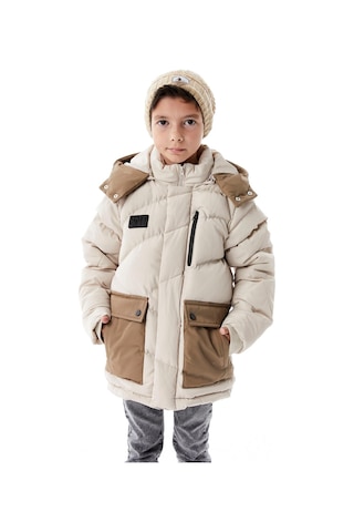 Benitto Kids Erkek Çocuk Kapüşonlu Kalın Kışlık Mont 51335 Bej