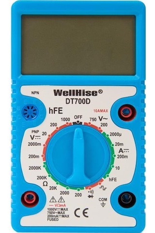 Wellhise DT-700D Geniş Ekran Ölçü Aleti Avometre Multimetre