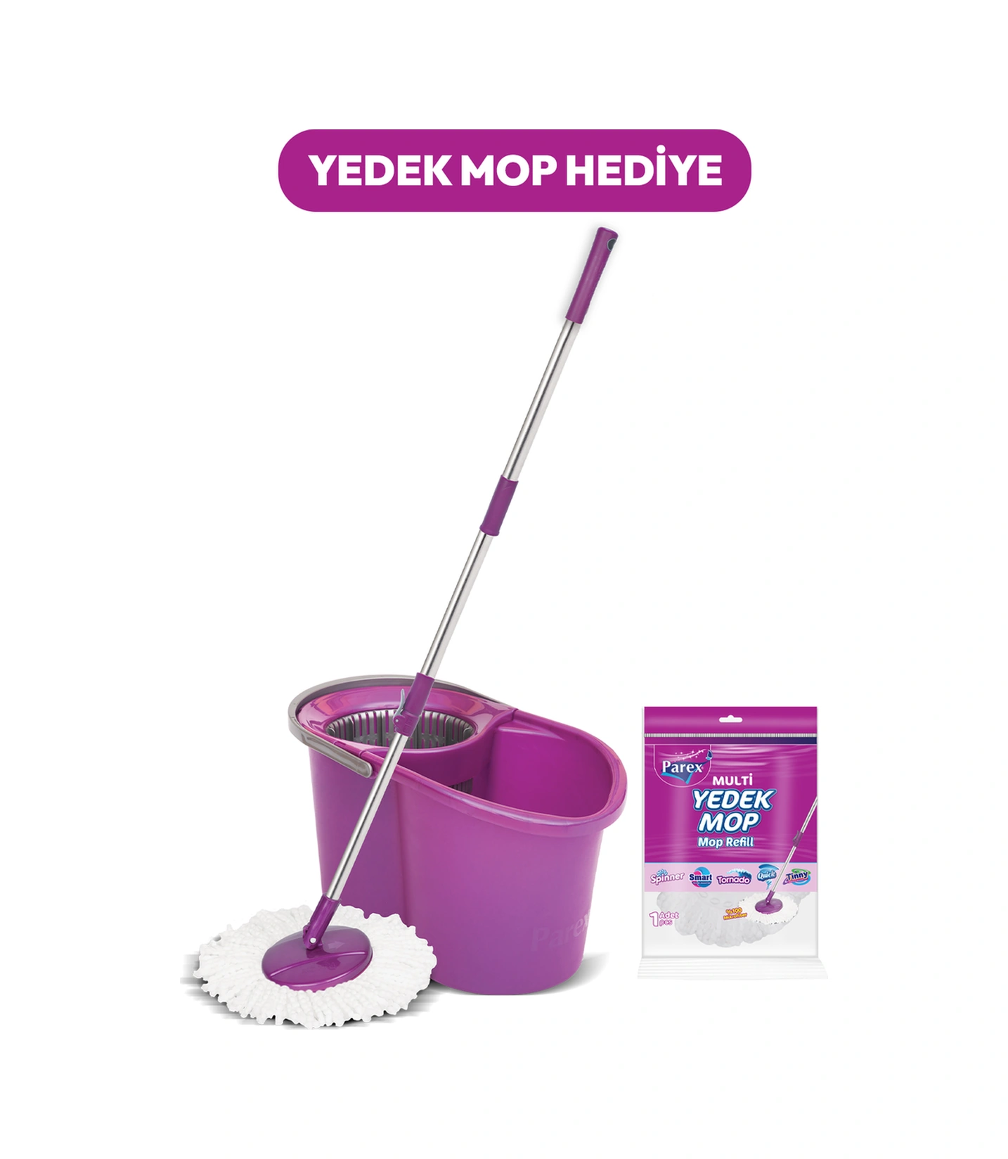 Tornado Otomatik Temizlik Seti Yedek Mop Hediyeli