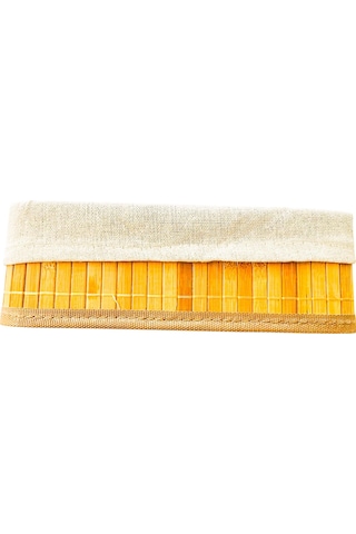 Bitki Tasarımı Düzenleyici Bambu Mutfak Banyo Salon Katlanır Sepet Açık Bej