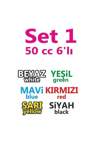 Artebella Parmak Boya 6'lı Set 50ml Abs50050