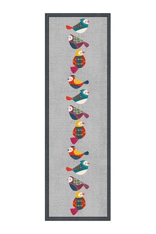 Ayrex 40x140cm Premium Tay Tüyü Dokuma Leke Tutmaz Kumaş Masa Örtüsü Runner Otantik Kuşlu Rnr209 Diğer