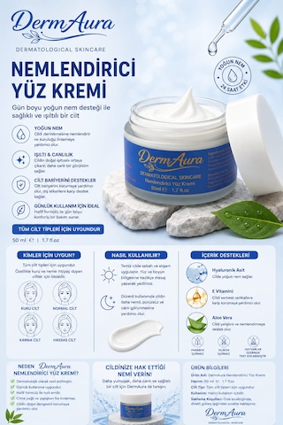Dermaura Nemlendirici Yüz Kremi 50 ML