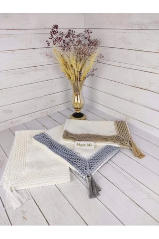 Nivemeshome File Gri 160 260 Masa Örtüsü Evlüks Gri