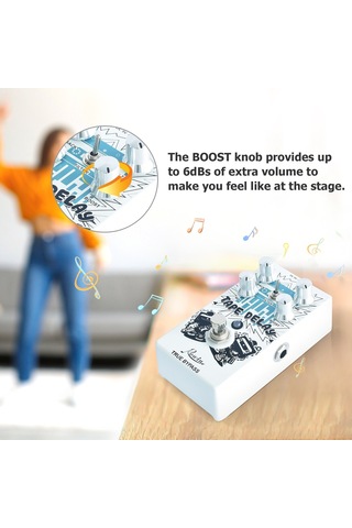 Rowin Re-01 Tape Delay Dijital Gecikme Efekti Beyaz