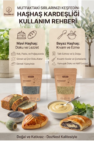 Doznest Haşhaş Kardeşliği: Mavi Haşhaş 1 Kg Ve Beyaz Haşhaş 1 Kg