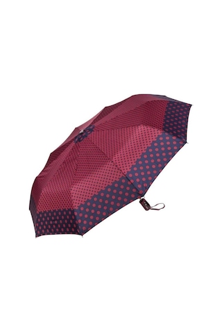 Baginn Snotline Kadın Şemsiye Mini Lacivert Puantiyeli Bordo 225l 001