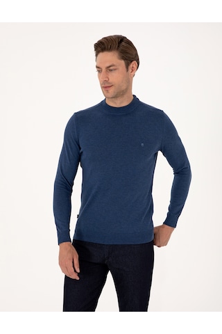 Pierre Cardin Erkek İndigo Melanj Kazak /triko 50314188-vr155 İndigo Melanj