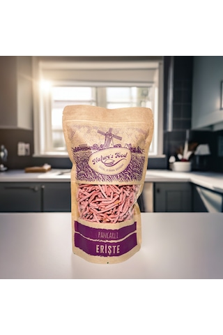 Pancarlı Erişte 400gr Buğday Unu, Pancar Püresi, Süt Ve Yumurta.