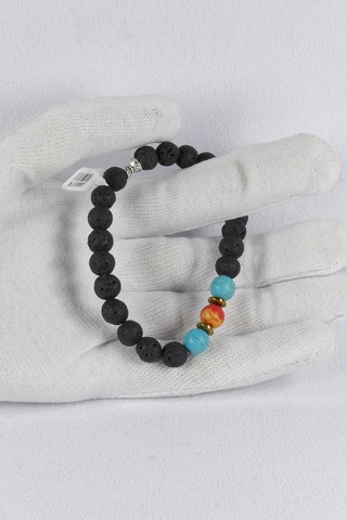 Lav Taşı Turkuaz Jasper Taşı Kombinli Bileklik Blk0005 Çok Renkli