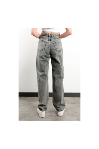 Giysa Kadın Jean Straight Leg %100 Pamuk Tint Gri Boru Paça Yüksek Bel Kot Pantolon - Jb591-2516 Mavi