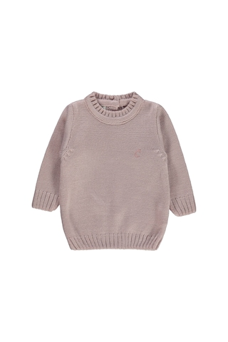 Civil Baby Kız Bebek Triko Kazak 6-18 Ay Pudra