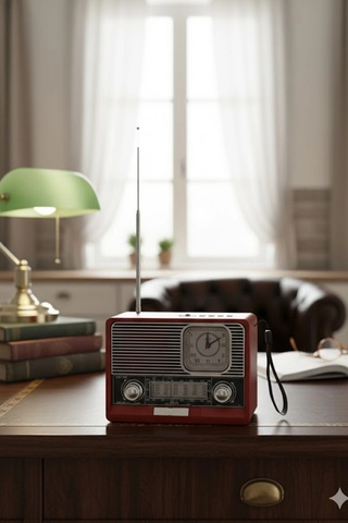 Blackbird Kahverengi Ktf-1647nostaljik Ahşap Görünümlü Fm Radyo Usb/tf Kart Mp3 El Feneri