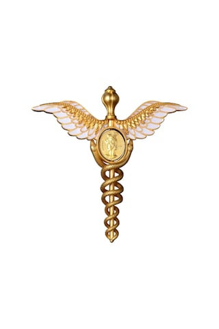 Agakulche Hermes'in Asası Altın Kaplama Gümüş Sikke Coin