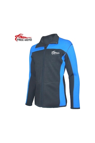 Free - Moto Free-Moto Motorsikletçi Neopren Mavi Polo Mont