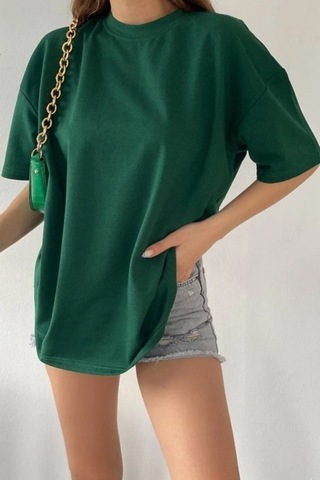 Noıssey Unisex Los Angles Tasarım T-shirt Yeşil