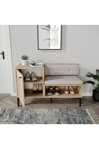 Trio Wood Dekoratif Ayakkabılık %100mdf Meşe