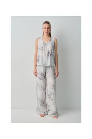 Suwen Glace Atlet Pantolon Pijama Takımı Wsh10510044337 Gri