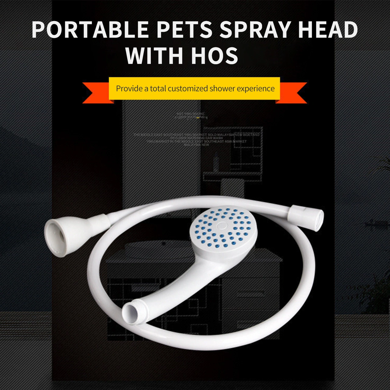 Padalink Evcil Hayvan Yıkama El Duşu Seti, 1m Esnek Hortumlu, Kolay Kurulum, Kedi Köpek Yıkamada Kullanım, Beyaz Renk Diğer