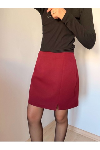 Ali Butik Bordo Şort Etek Bordo