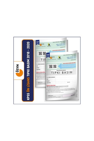 Kpss Ön Lisans 2018-2020 Ösym Çıkmış Soru Tıpkı Basım Türkiye Ge...