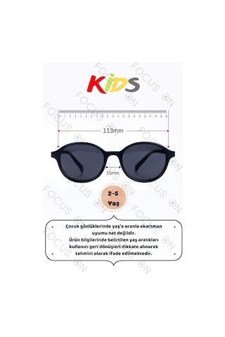 Focus On KS001-C1-P-FÜME Siyah Polarize Çocuk Güneş Gözlüğü