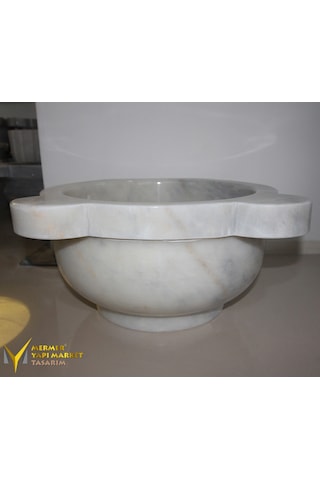 Afyon Alacalı Beyaz Düz Kurna