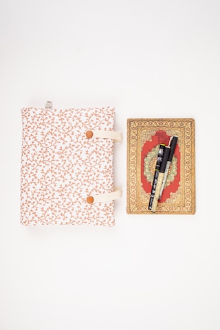 Kitap Kılıfı Ve Defter Kılıfı A5 Uyumlu Fermuarlı Kalem Cepli Kumaş Organizer